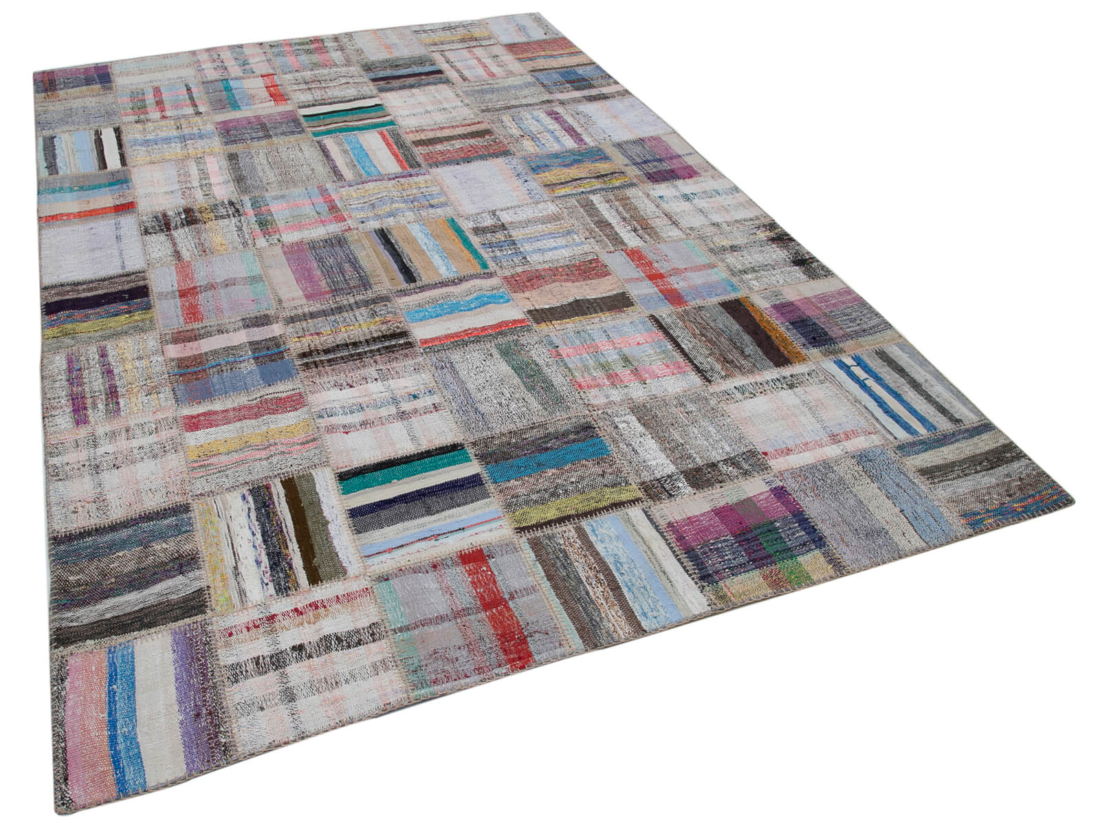7x10 Multicolor Kilim Patchwork Rug - 30603