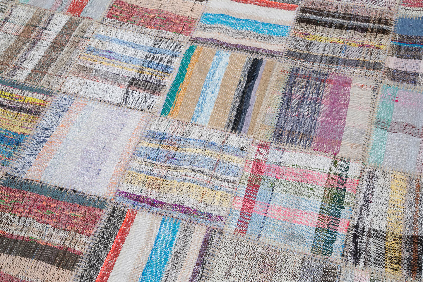 7x10 Multicolor Kilim Patchwork Rug - 30603