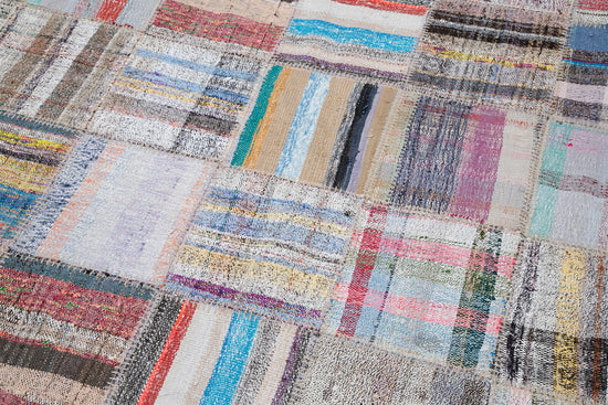 7x10 Multicolor Kilim Patchwork Rug - 30603