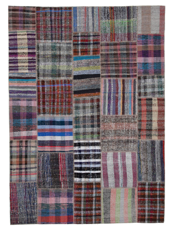 7x10 Multicolor Kilim Patchwork Rug - 30606