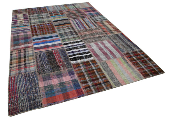 7x10 Multicolor Kilim Patchwork Rug - 30606