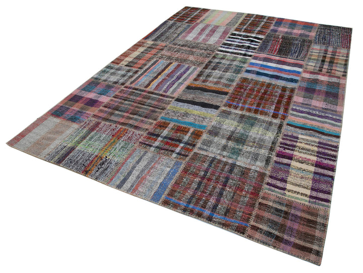 7x10 Multicolor Kilim Patchwork Rug - 30606