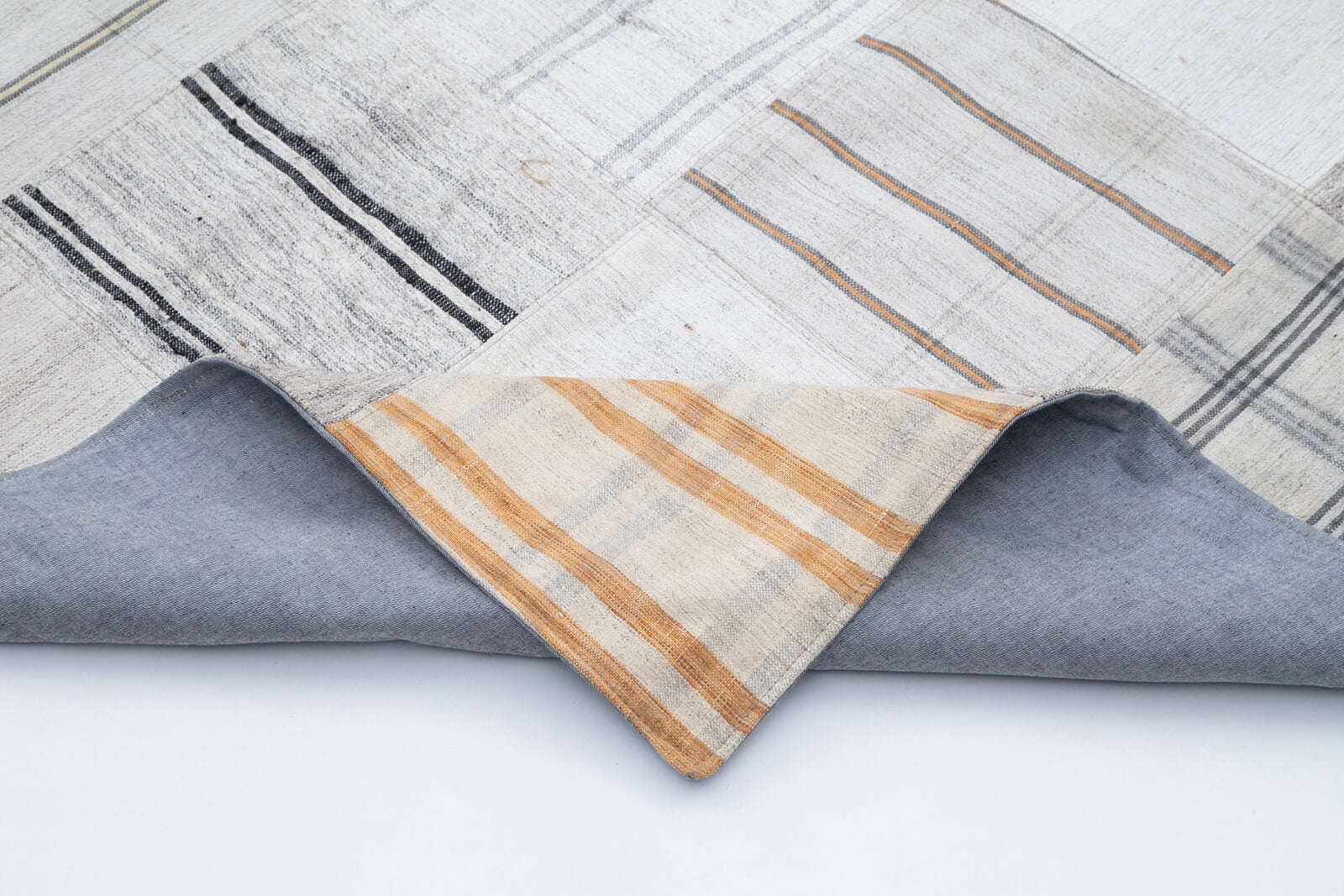 8x11 White Kilim Patchwork Rug - 30609