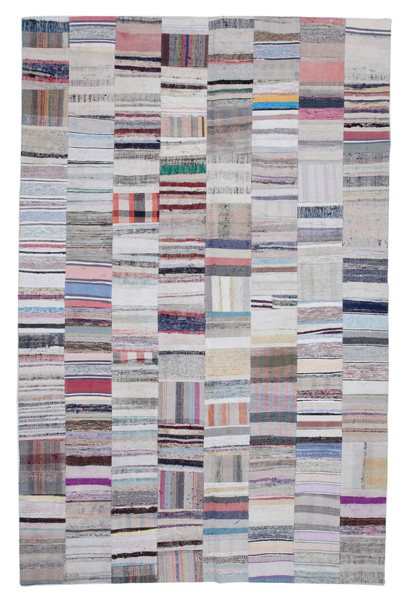 7x12 Multicolor Kilim Patchwork Rug - 30610