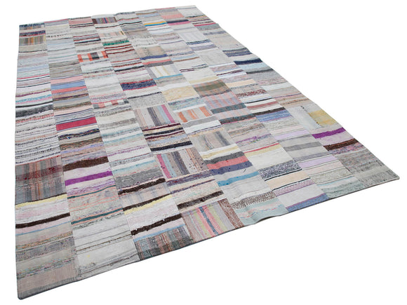 7x12 Multicolor Kilim Patchwork Rug - 30610