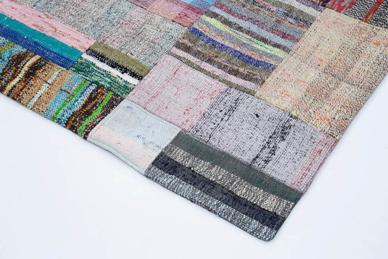 7x11 Multicolor Kilim Patchwork Rug - 30612