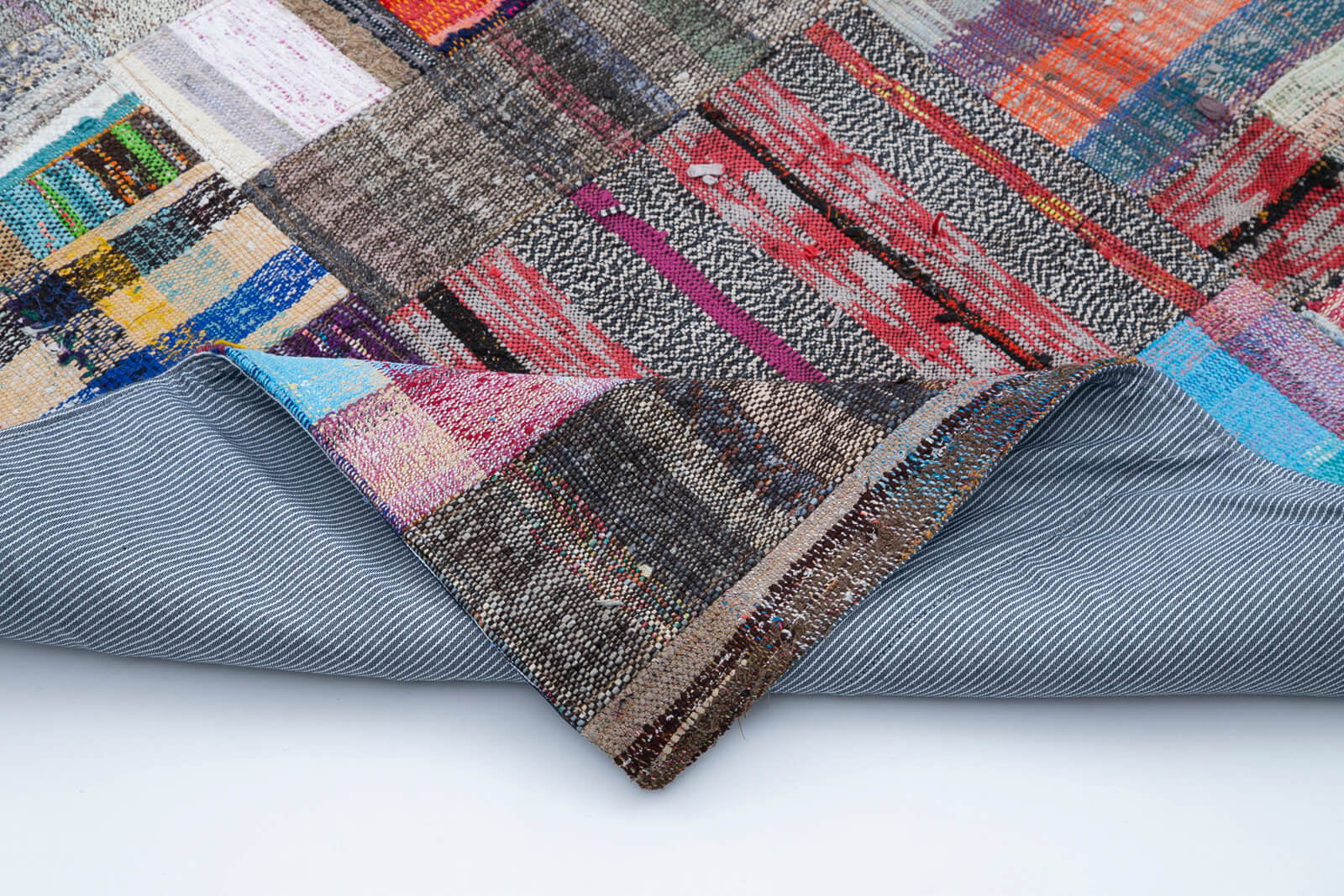 7x11 Multicolor Kilim Patchwork Rug - 30612