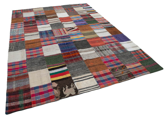 8x11 Multicolor Kilim Patchwork Rug - 30613