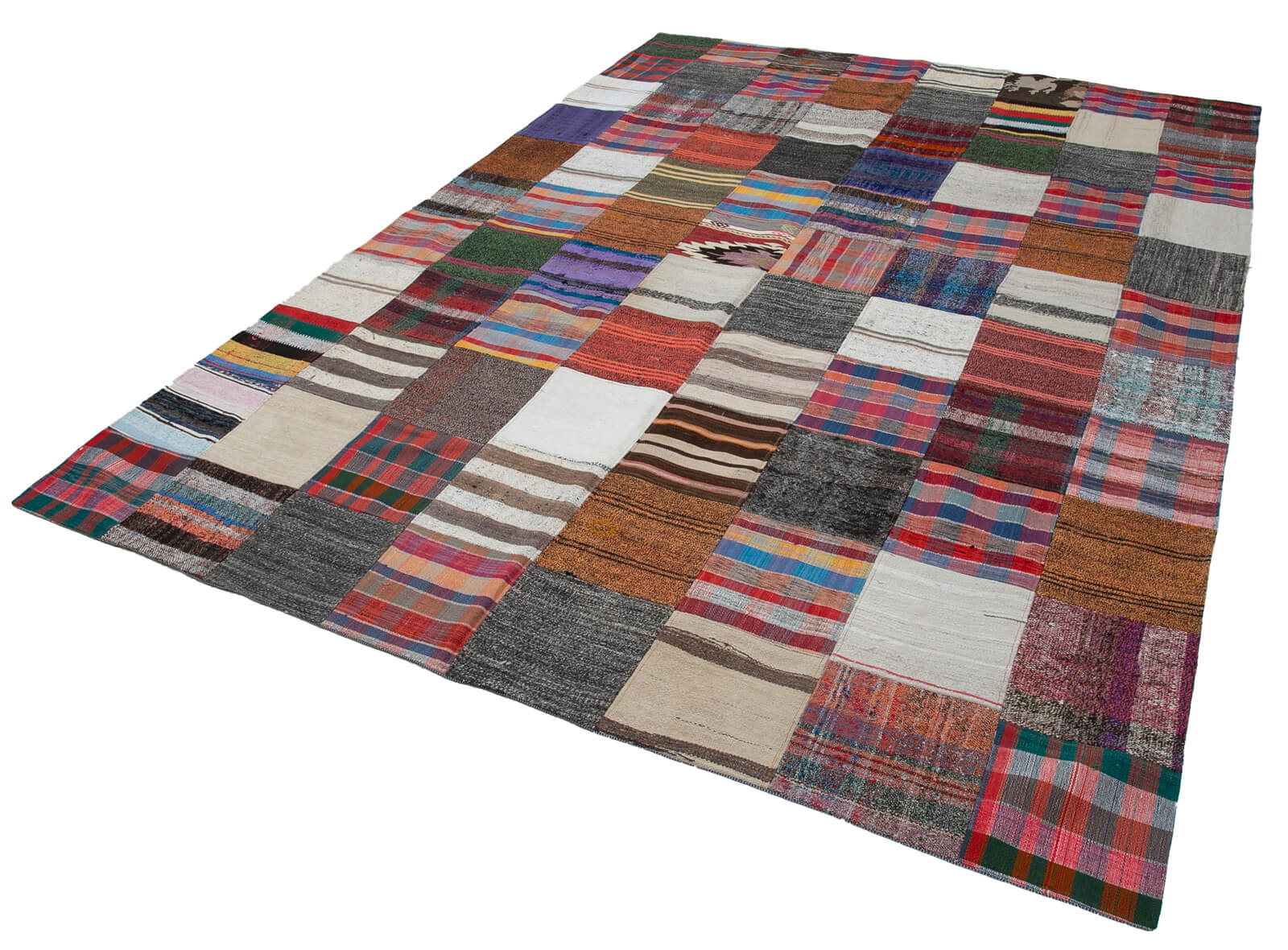 8x11 Multicolor Kilim Patchwork Rug - 30613