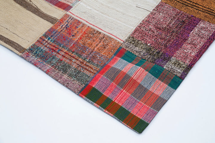 8x11 Multicolor Kilim Patchwork Rug - 30613