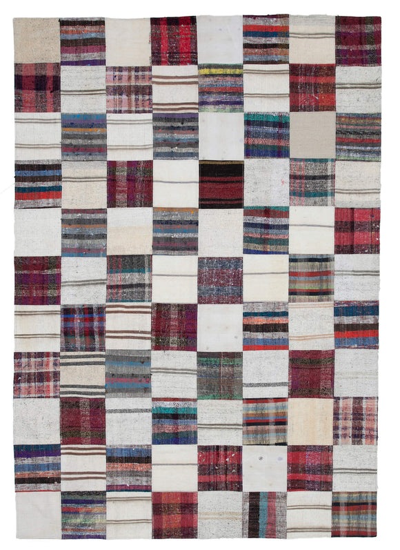 8x11 Multicolor Kilim Patchwork Rug - 30614