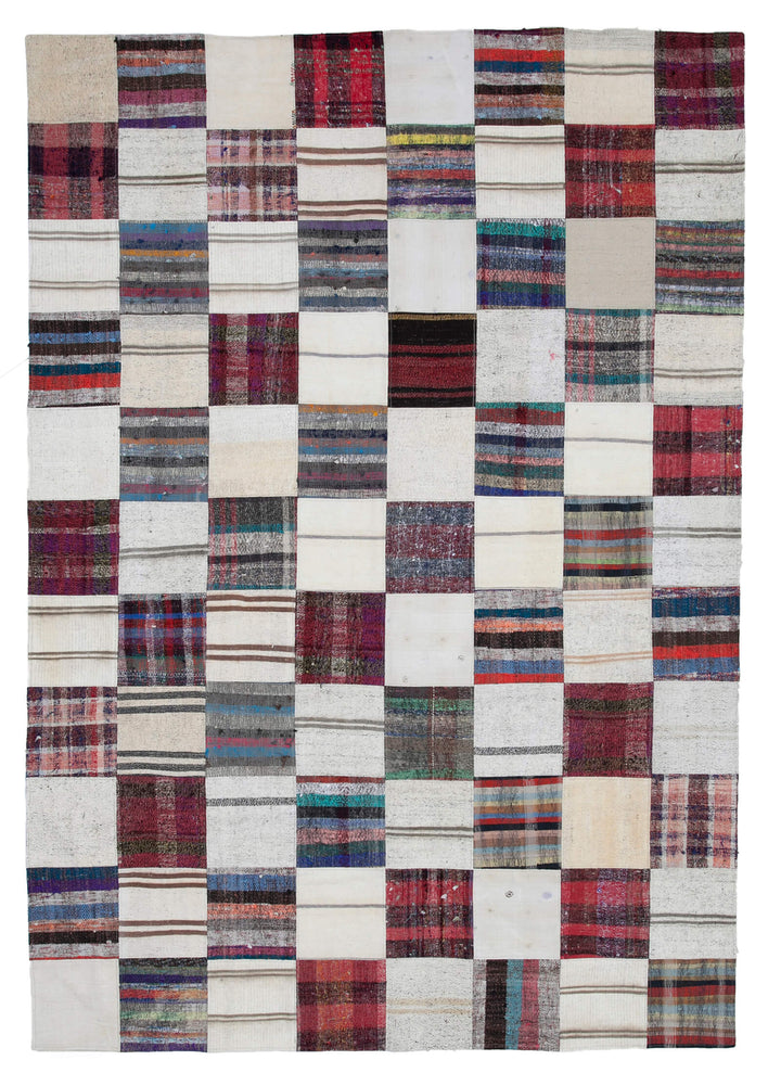 8x11 Multicolor Kilim Patchwork Rug - 30614