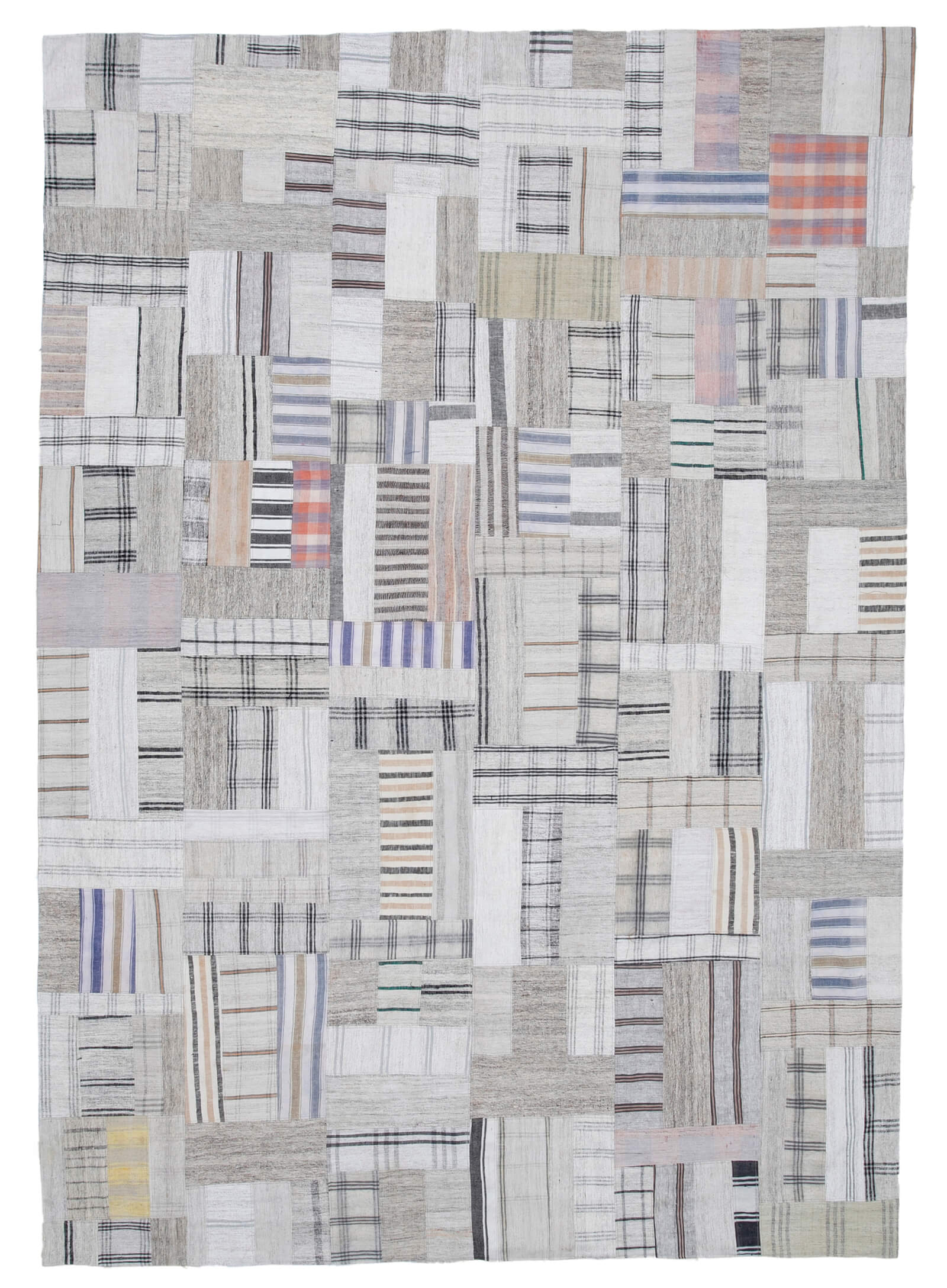 8x11 Beige Kilim Patchwork Rug - 30615