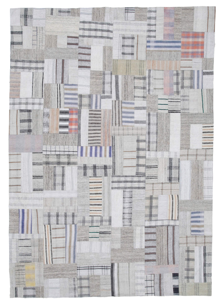 8x11 Beige Kilim Patchwork Rug - 30615