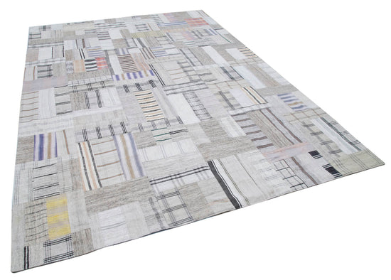 8x11 Beige Kilim Patchwork Rug - 30615