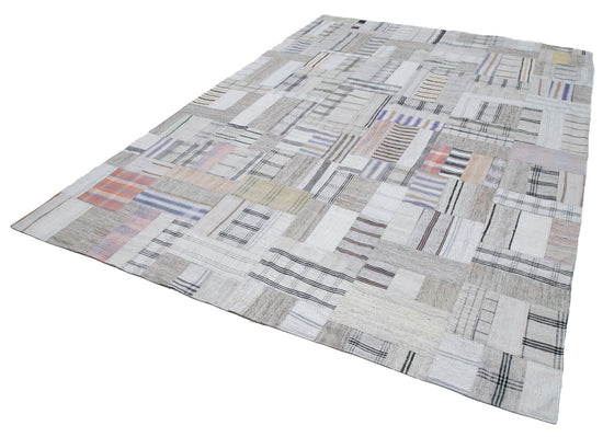 8x11 Beige Kilim Patchwork Rug - 30615