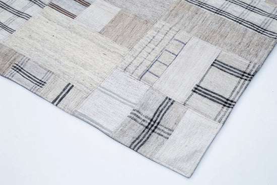 8x11 Beige Kilim Patchwork Rug - 30615