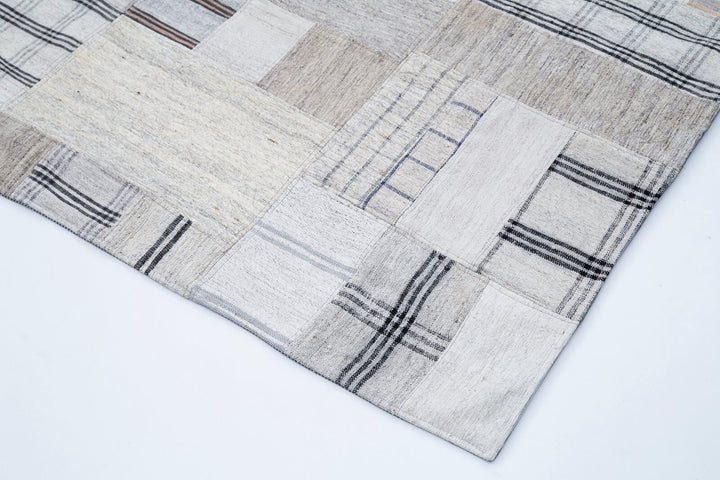 8x11 Beige Kilim Patchwork Rug - 30615