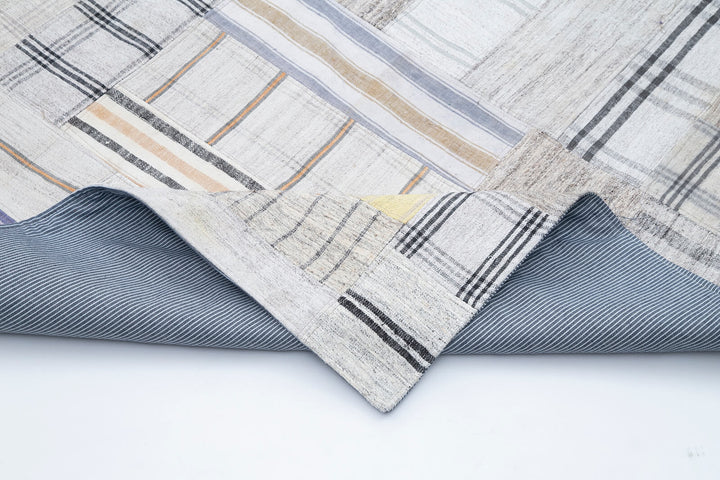 8x11 Beige Kilim Patchwork Rug - 30615