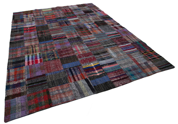 8x12 Multicolor Kilim Patchwork Rug - 30617