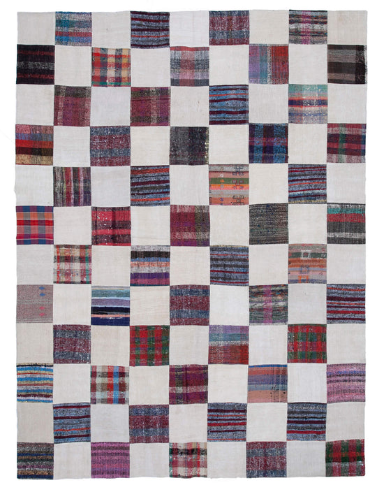 9x12 Multicolor Kilim Patchwork Rug - 30619