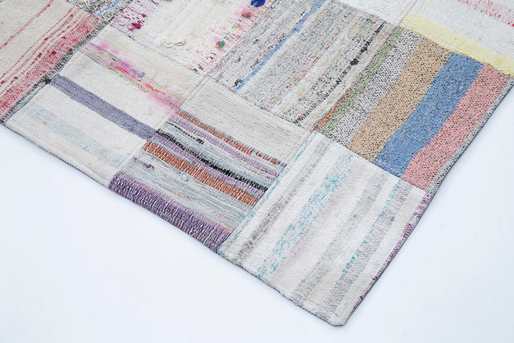 8x12 Beige Kilim Patchwork Rug - 30620