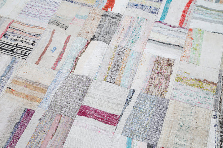 8x12 Beige Kilim Patchwork Rug - 30620