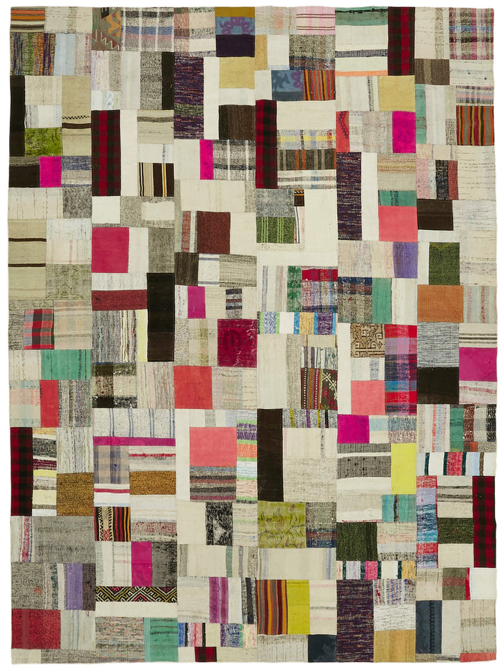 9x12 Multicolor Kilim Patchwork Rug - 30622