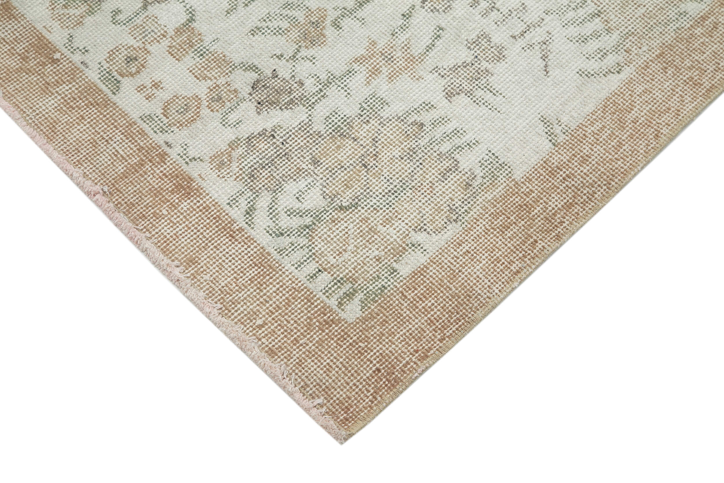 6x9 Beige Turkish Vintage Area Rug - 30749