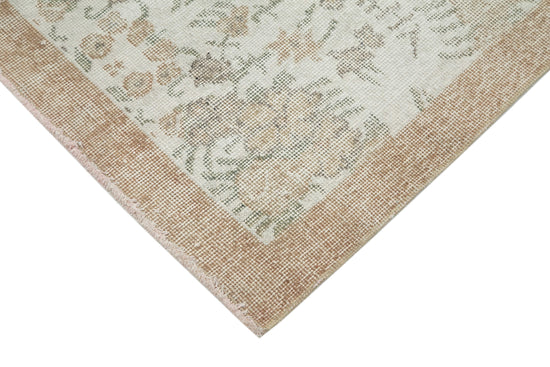 6x9 Beige Turkish Vintage Area Rug - 30749