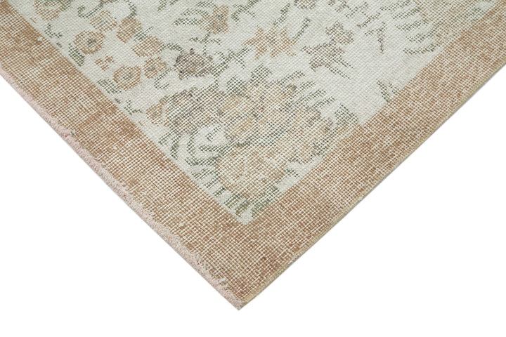 6x9 Beige Turkish Vintage Area Rug - 30749