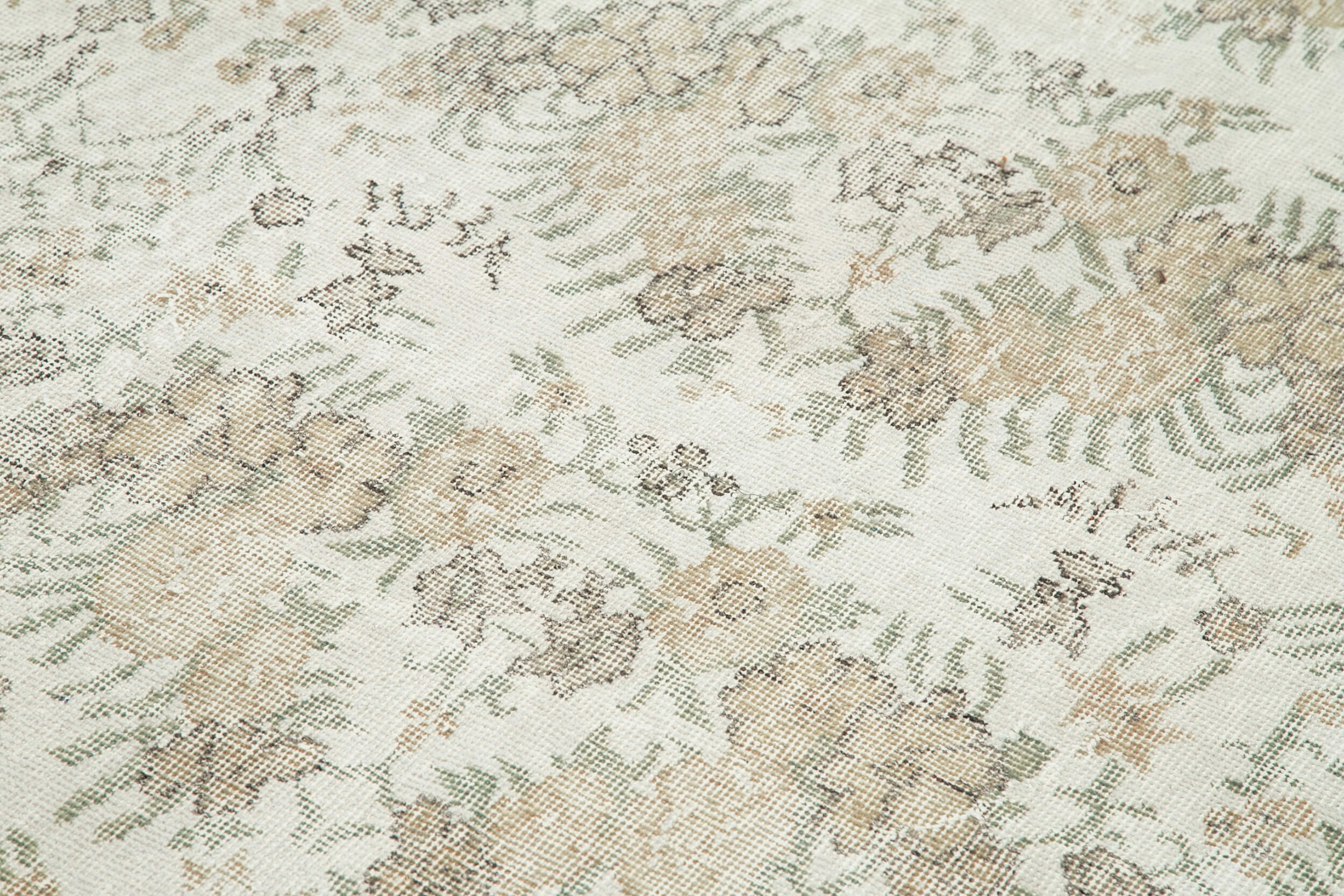 6x9 Beige Turkish Vintage Area Rug - 30749