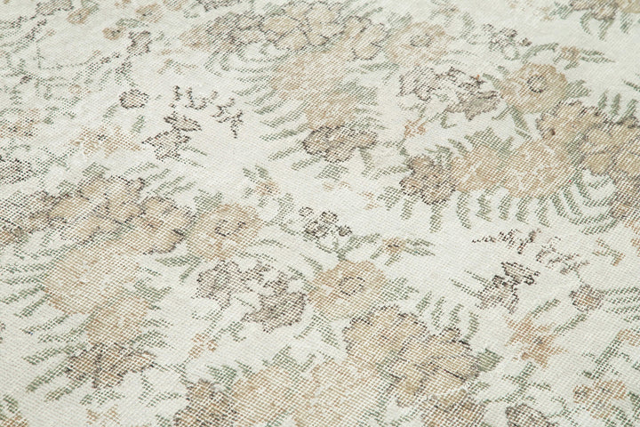 6x9 Beige Turkish Vintage Area Rug - 30749