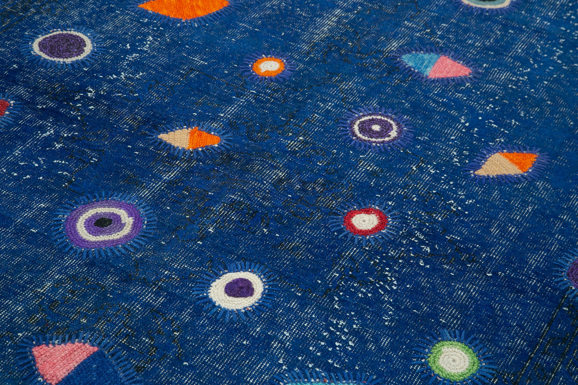 6x9 Blue Modern Patchwork Rug - 30949