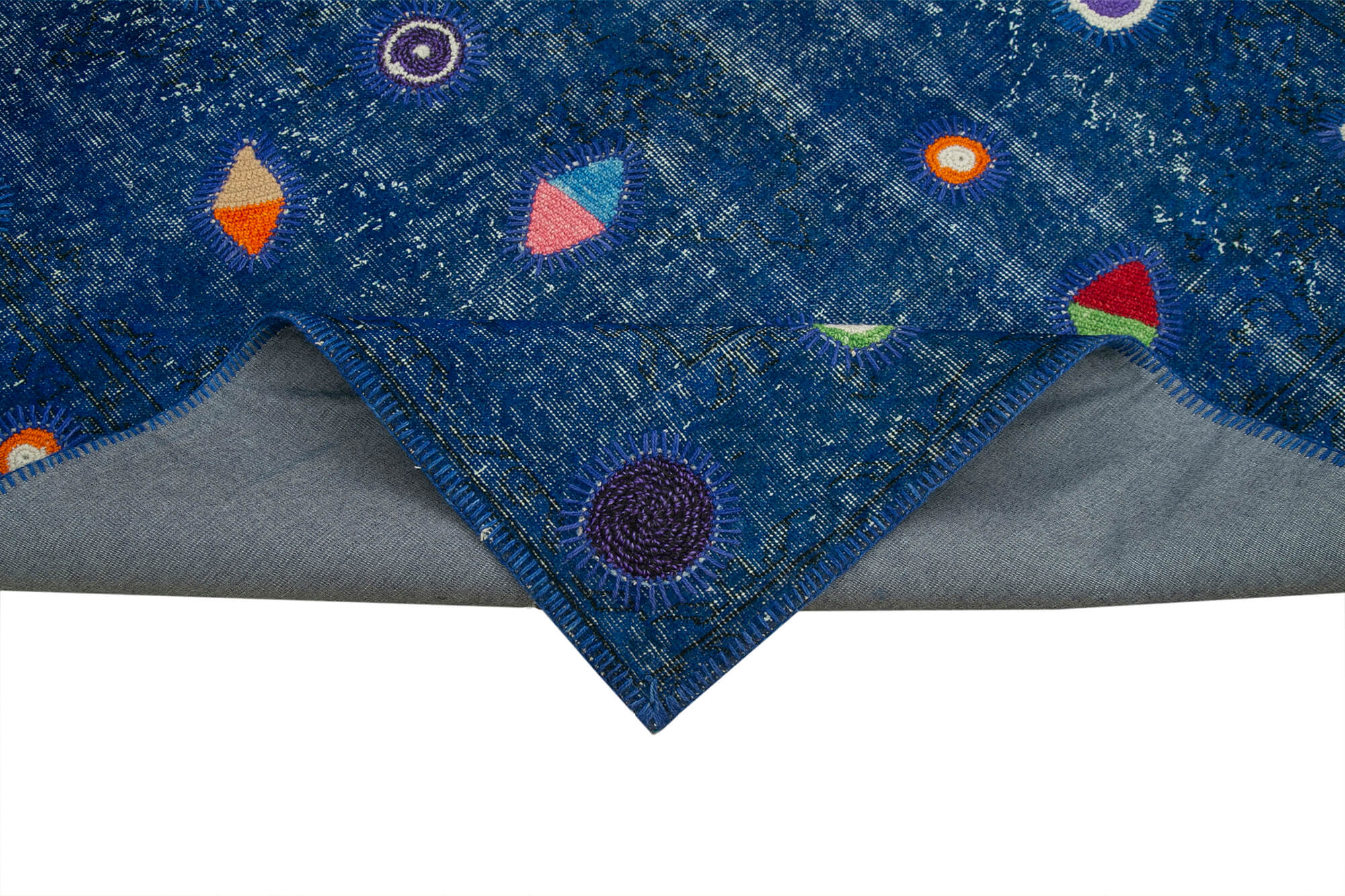 6x9 Blue Modern Patchwork Rug - 30949