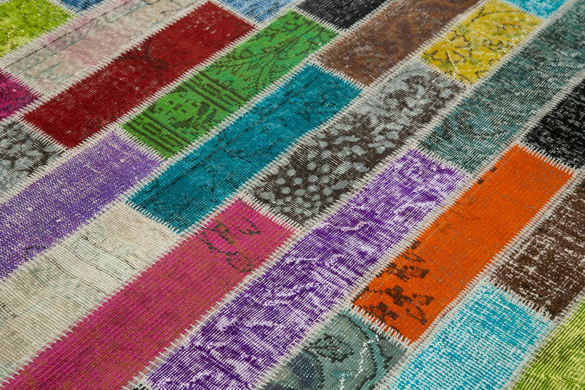6x8 Multicolor Modern Patchwork Rug - 30963