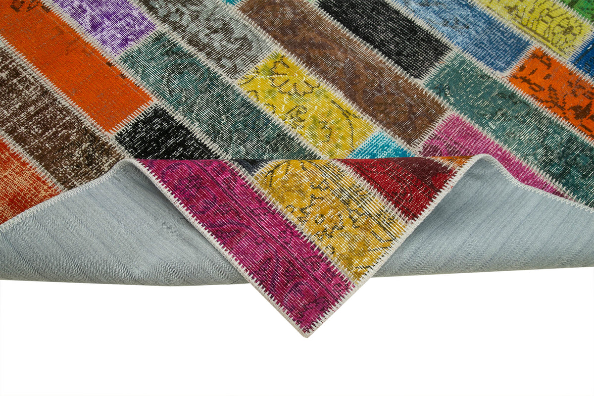 6x8 Multicolor Modern Patchwork Rug - 30963