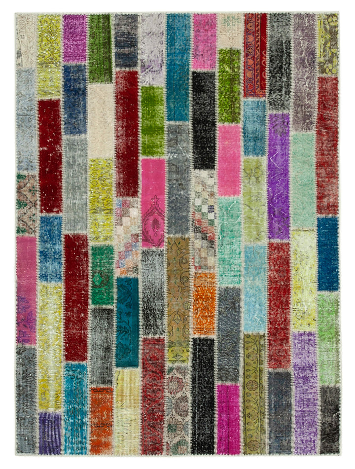 6x8 Multicolor Modern Patchwork Rug - 30964