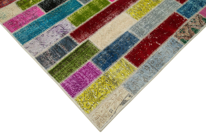 6x8 Multicolor Modern Patchwork Rug - 30964