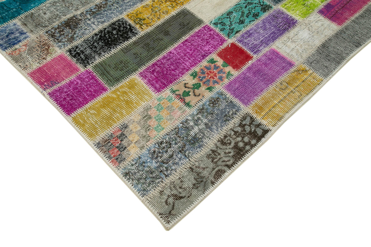 6x8 Multicolor Modern Patchwork Rug - 30965