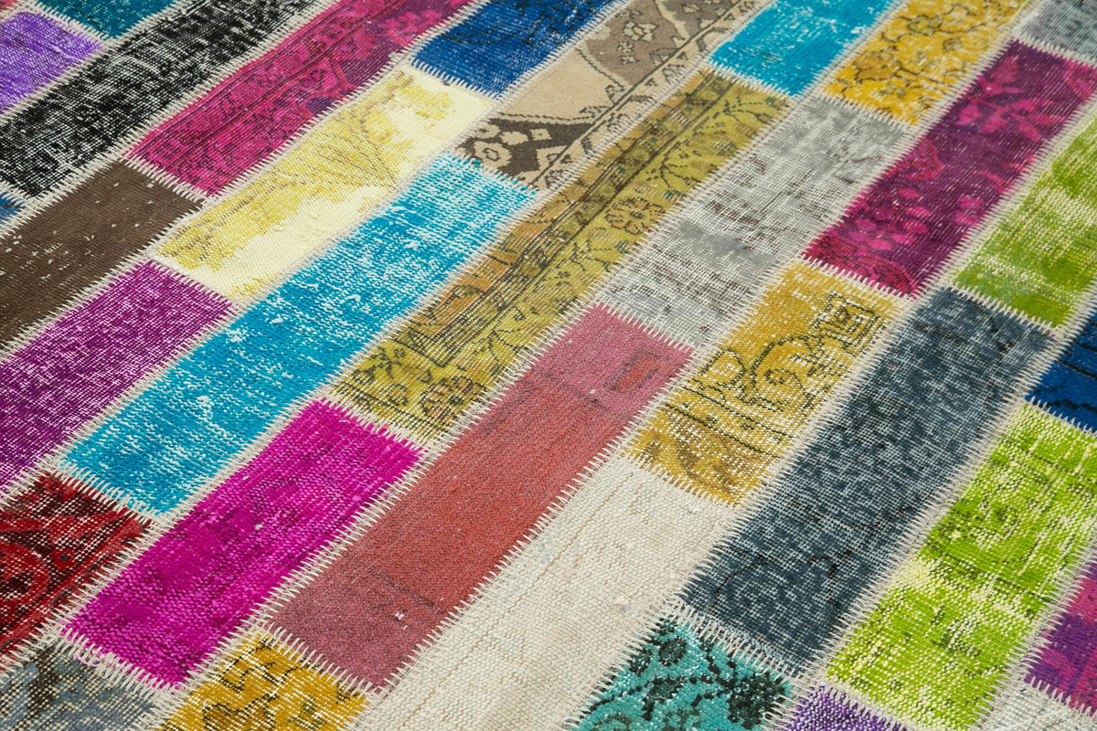 6x8 Multicolor Modern Patchwork Rug - 30965