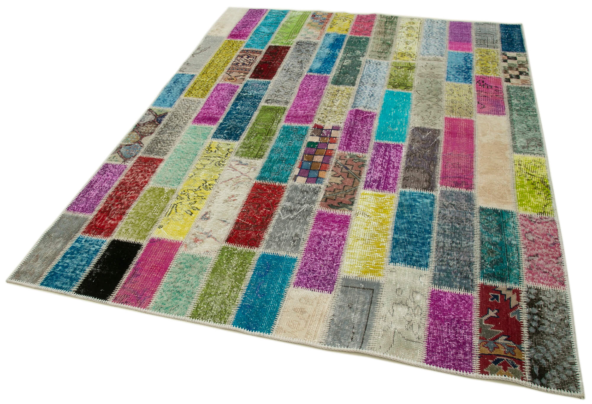 6x8 Multicolor Modern Patchwork Rug - 30966