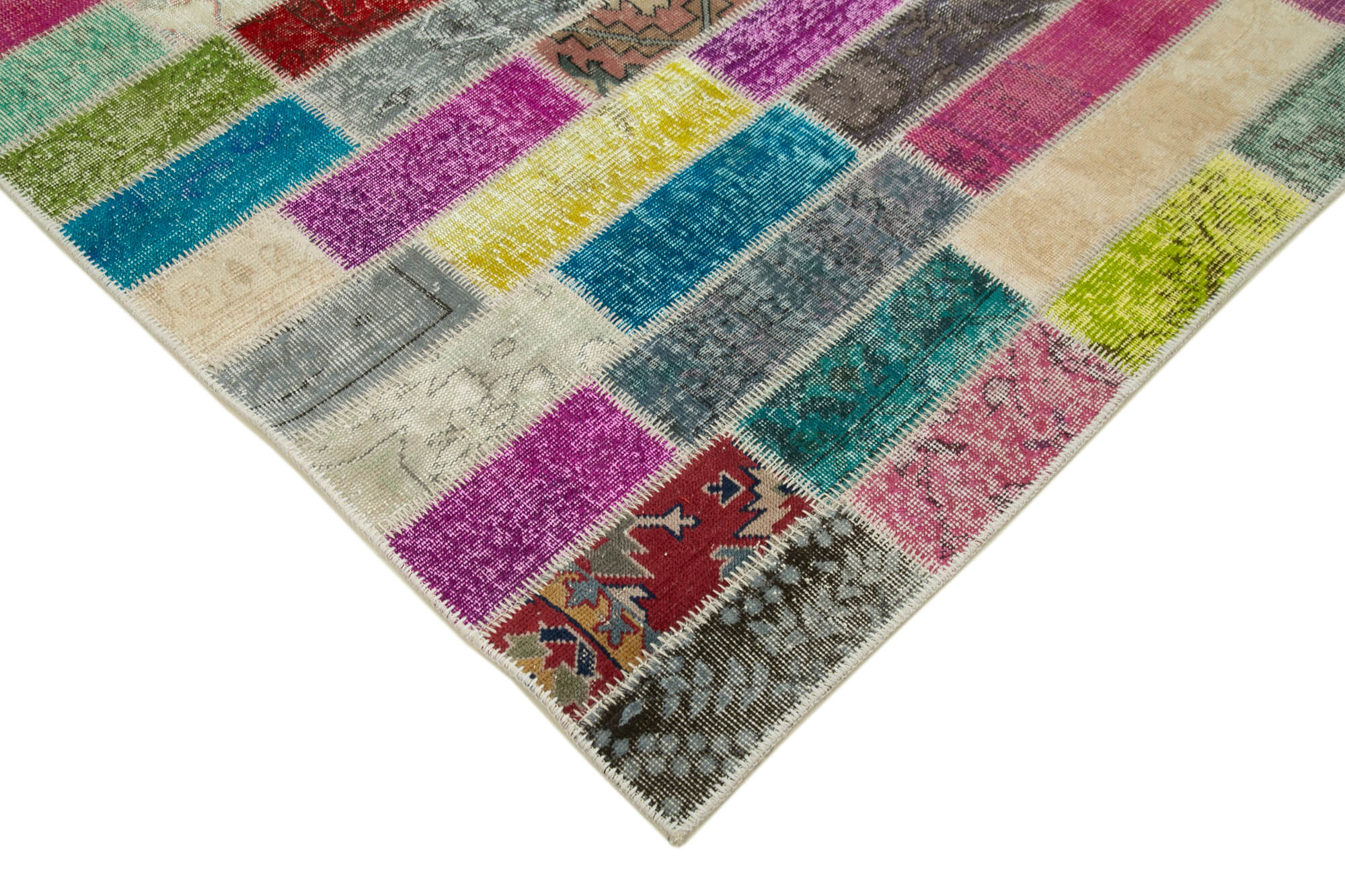 6x8 Multicolor Modern Patchwork Rug - 30966