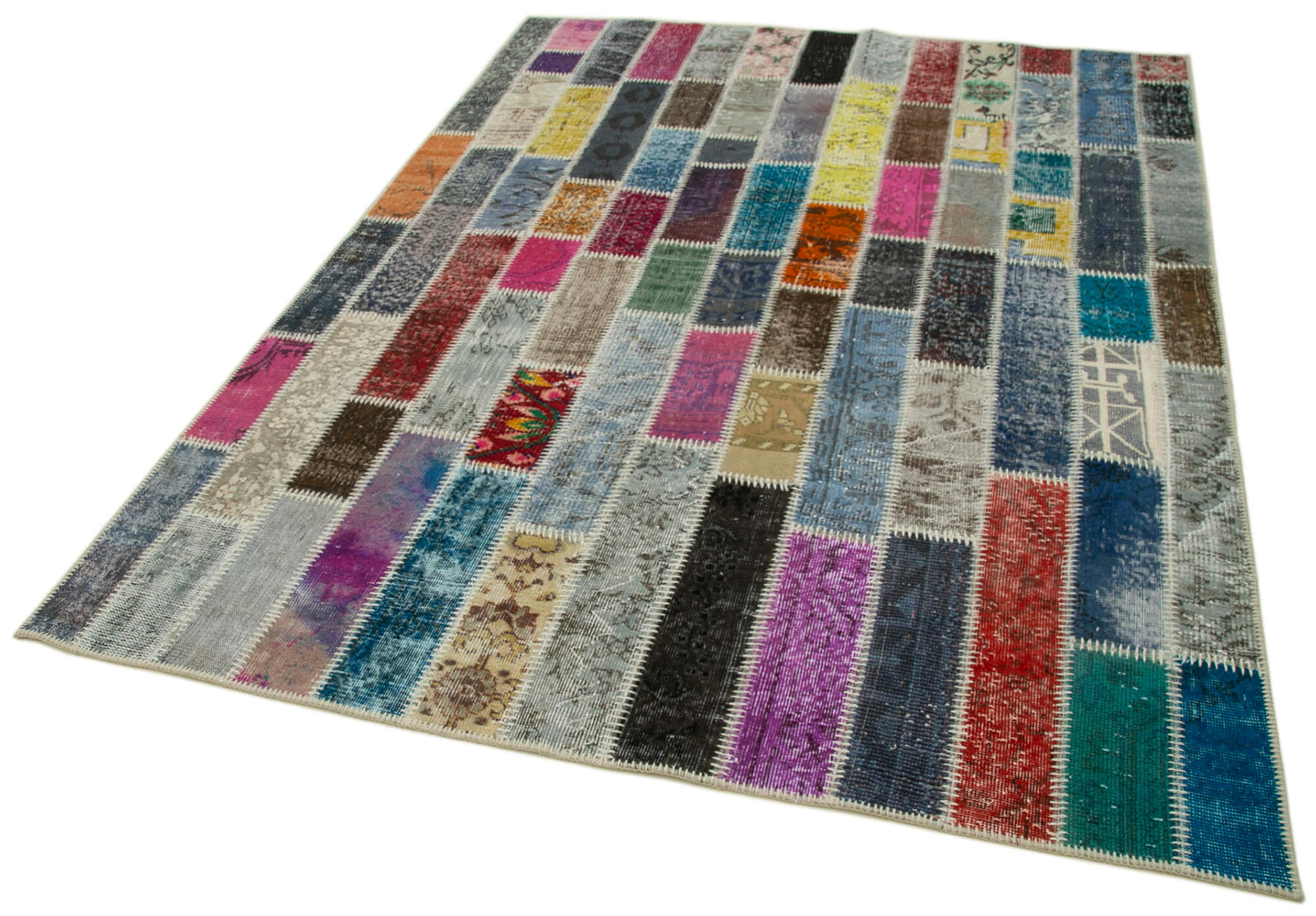 6x8 Multicolor Modern Patchwork Rug - 30967