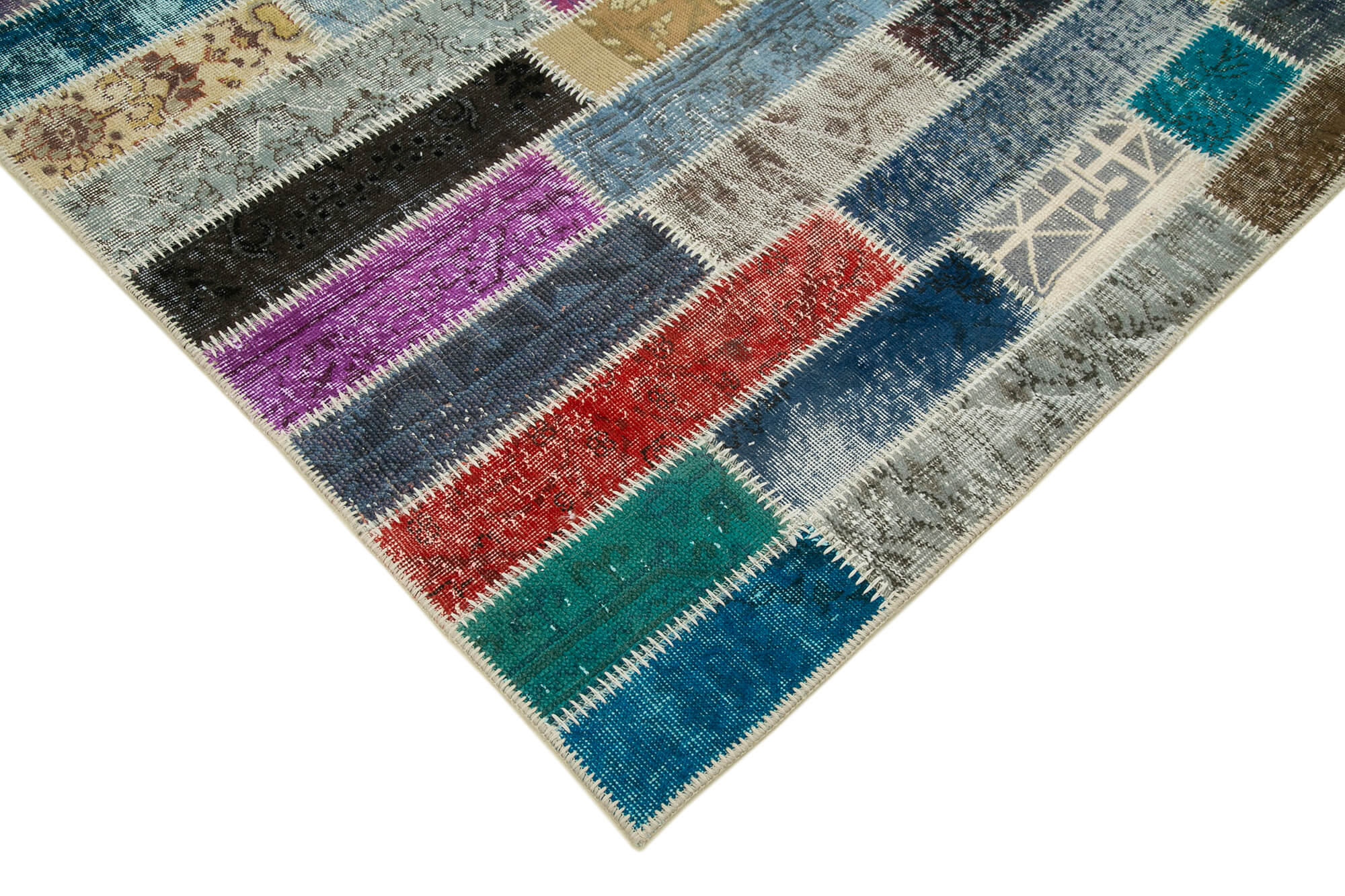 6x8 Multicolor Modern Patchwork Rug - 30967