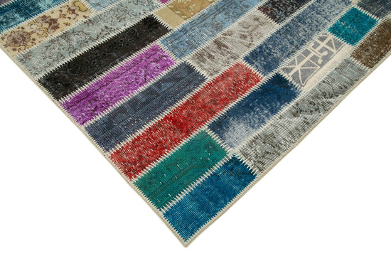6x8 Multicolor Modern Patchwork Rug - 30967