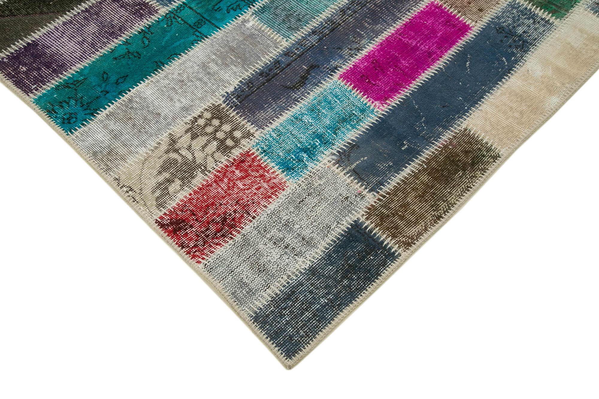 6x8 Multicolor Modern Patchwork Rug - 30968
