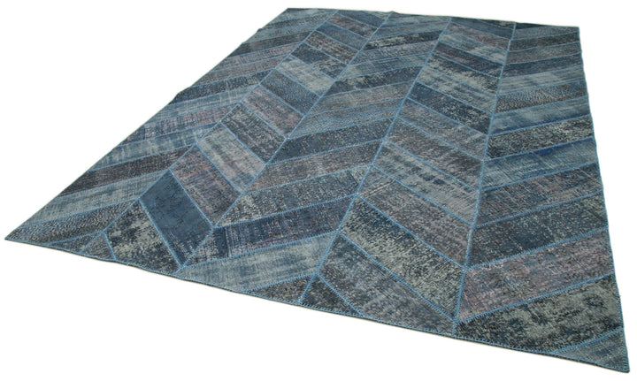 9x12 Blue Modern Patchwork Rug - 30970