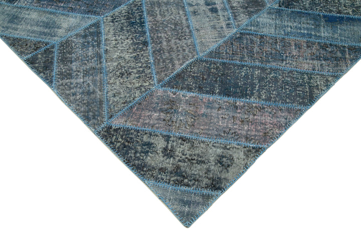 9x12 Blue Modern Patchwork Rug - 30970