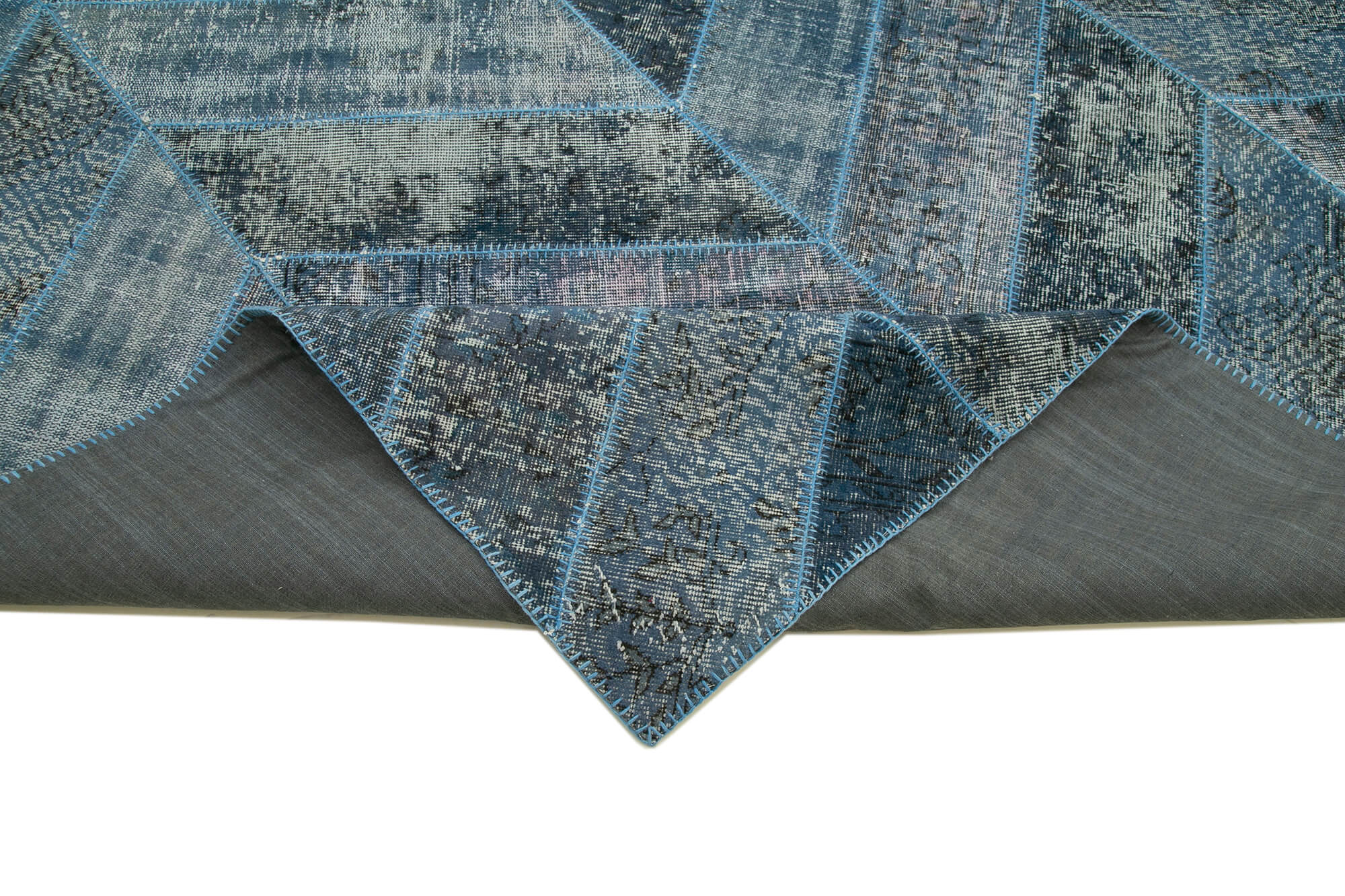 9x12 Blue Modern Patchwork Rug - 30970
